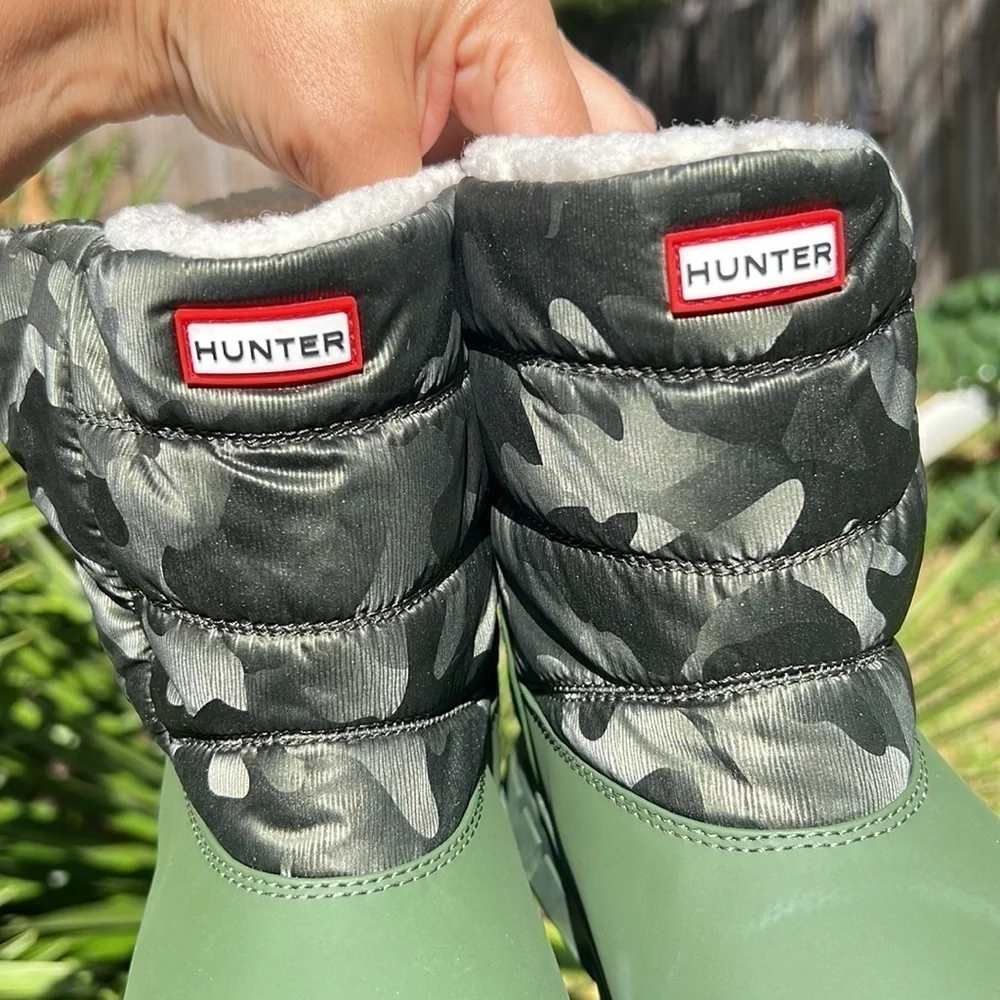 New ▶️ Hunter ◀️ Kids Intrepid Reflective Camo Snow Boot Boys 4 Girls 5